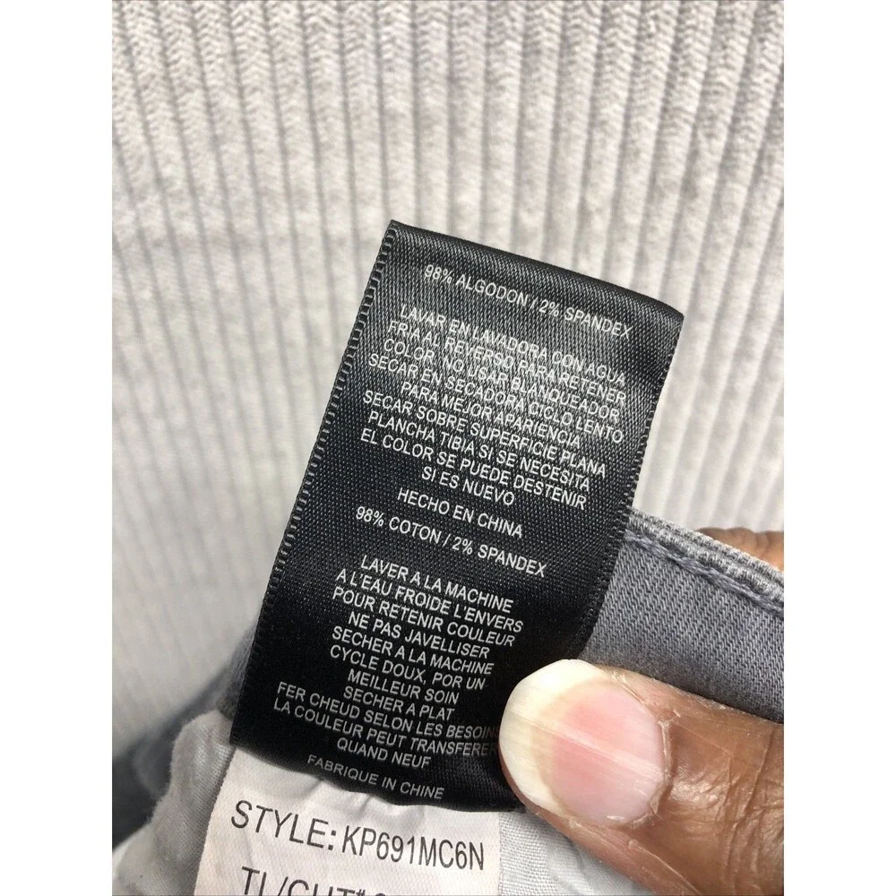 Kut From The Kloth MIA Toothpick Skinny Jeans Size 12 Gray Distressed - Picture 14 of 16